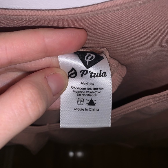 P’TULA activewear top with deep V back - Picture 3 of 3